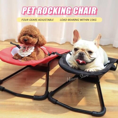Pet Rocking Bed Dog Rocking Chair Cat Small Dog Nest Portable Folding Bed Pet Supplies Dog Accessories Beds & Sofas Hand Wash
