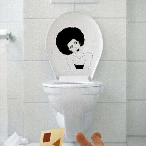 KUCADA Creative Sexy beauty WC Toilet Sticker Bathroom Vinyl Art Home Decoration DIY Wall Sticker WP2484