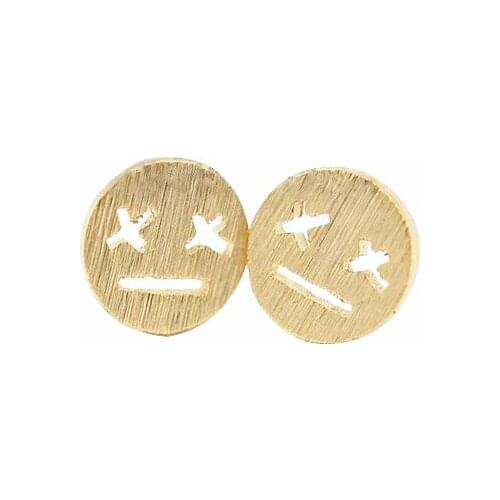 Fashion dull expression stud earrings Lovely XX eyes staring blankly stud earrings Emotional symbol stud earrings for women