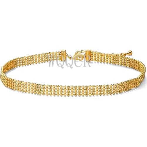 Fashion Womens Necklace 18K Gold Flower Pendant Clavicle Necklace for Wedding Anniversary Jewelry Luxury Gold Jewelry Gifts