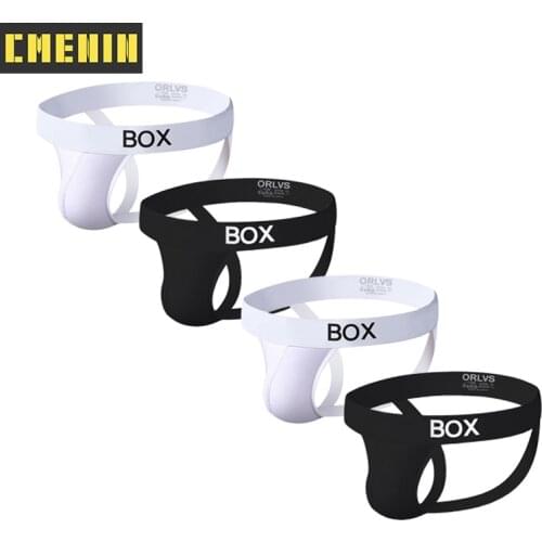 4Pcs/lot CMENIN Cotton Gay Men Sexy Underwear Thong Men Jockstrap 2021 Hot Sale Mens Thongs And G strings Man thong OR6603