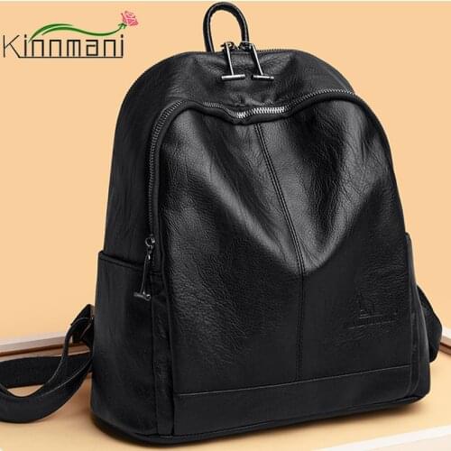 New Fashion Sheepskin Pattern Backpack For Women High Quality PU Leather Bacpack Large Capacity School Bags For Teens And Girls