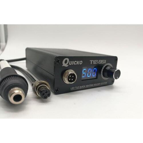 QUICKO STC LED T12-951 Digital Display Soldering Station White Photoelectric Soldering Iron T12 Handle