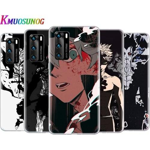 Transparent Cover Anime Black Clover For Huawei P40 Lite E P30 P20 P10 P9 P8 Pro Plus Lite mini 2019 Phone Case