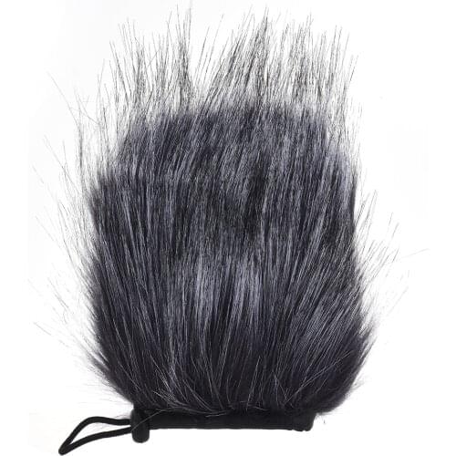9cm*5cm (L*D) EY-M24 Furry Outdoor Microphone Mic Windscreen Artificial Fur Muff Wind Cover for Rode Stereo VideoMic Pro & More