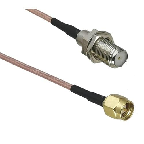 RG316 F TV Female Jack bulkhead to SMA Male Plug Straight RF Jumper pigtail Cable 4inch~3FT