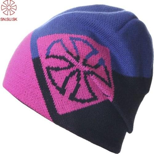 SN.SU.SK Winter Hats For Women Men Knitted Double-sided Hap Skullies & Beanies Caps Fashion Warm Hip Hop Ski Skull Beanie Men