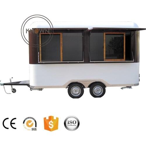 4m length white color mobile food cart Multifunctional Vending Car Mobile breakfast car for sale
