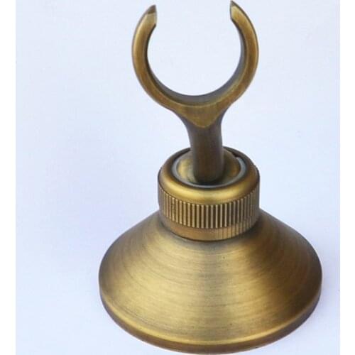 Vintage Retro Antique Brass Bathroom Hand Held Shower Head Bracket Wall Mounted / Bathroom Accessory msh061