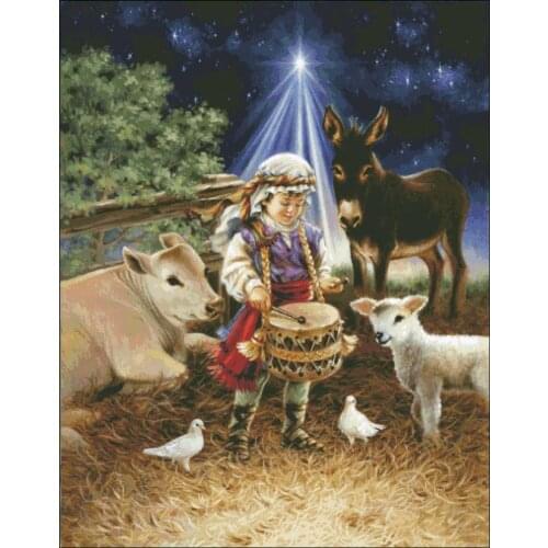 Needlework,for embroidery,DIY 14CT Cross stitch kits,set Drummer Boy Animal Art people Pattern counted Cross-Stitching decor