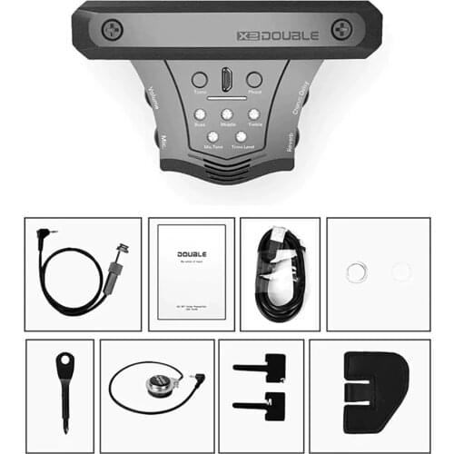 X2 DOUBLE G0 Acoustic Guitar Pickup Soundhole Magnetic Pickups Free Opening Built-in Reverb Chorus Delay Resonance Pickup