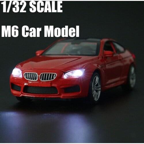 1:32 NEW M6 Simulation Alloy Car Model Diecasts & Toy Vehicles Metal Car Sound Light Toys For Kids Gift Collection