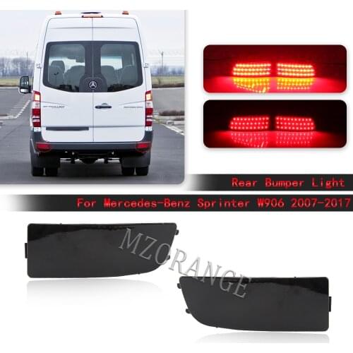 1 Pair Rear Back Bumper Reflector Light Brake LED Lamp 9068260040 9068260140 For Mercedes Benz Sprinter W906 2006 - 2016