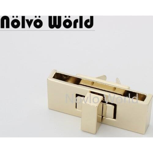 10-30 pieces Light color 45X17mm Rectangle Twist Lock DIY Women Handbag Clasp Lock Purse Flip Lock Hardware Accessories