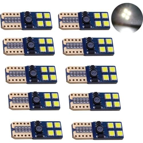 For 10Pcs Canbus T10 8smd 2835 LED Car Light Canbus W5W t10 Led Canbus 194 2835 SMD Error Free White Light Bulbs