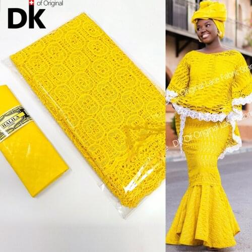 2.5+2.5 Yards 2021 New Design African Lace High Quality 100% Cotton Swiss Volie Lace With Bazin Riche Fabric For Wedding Sewing