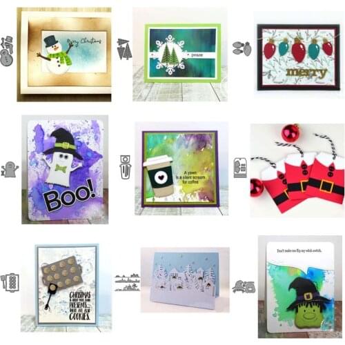 29 Styles) 2020 Christmas Halloween Metal Cutting Dies DIY Scrapbooking Paper Photo Album Crafts Knife Mould Card Punch Stencil