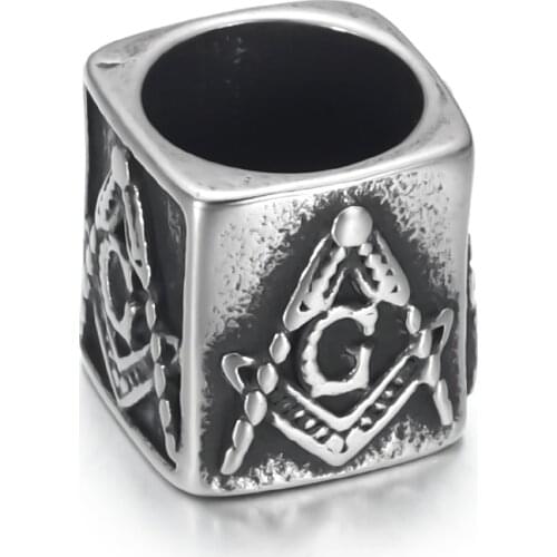 316L Stainless Steel Cuboid Bead G 8mm Large Hole Beads Polished Metal Charms Accessories DIY Bracelet Jewelry Making