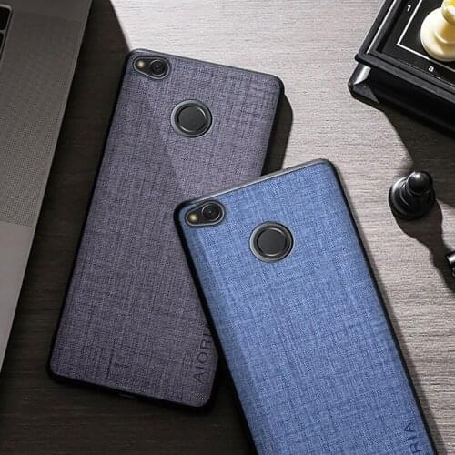Fabric Silicone Case For Xiaomi Redmi 4X Soft TPU Bumper Back Cover Hard PC Coque For Xiaomi Redmi 4 Phone Case Funda