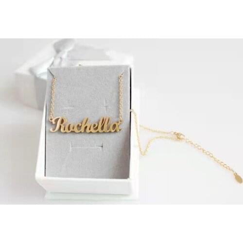 Stainless Steel Choker Custom Name Necklace For Women Personalized Customized Nameplate Girlfriend Birthday Gift