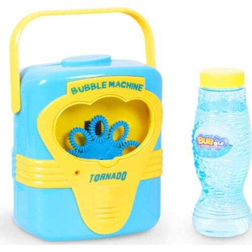 Children Portable Automatic Music Bubble Blower Machine Kids Outdoor Play Toy
