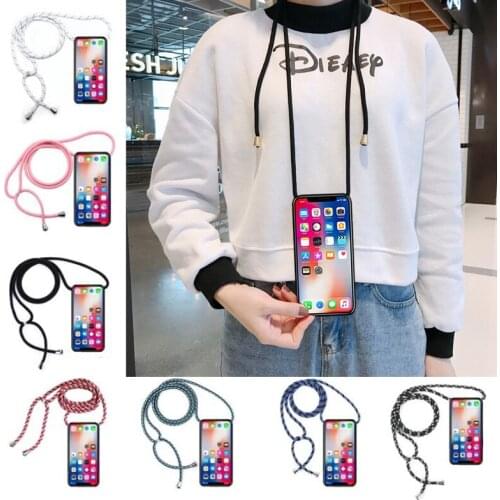 For Wiko U Pulse Lite Jerry 4 3 2 Sunny 5 Y61 Y81 View Prime Max Go XL Strap Cord Chain Case Shoulder Phone Cover