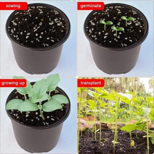 100Pcs Plastic Flower Seedlings Nursery Supplies Planter Pot Containers Seed Starting Pots Planting Pots 3.93 inch