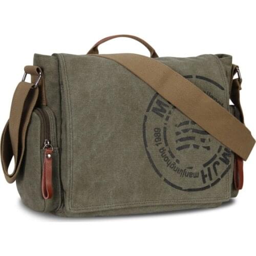 Mens Messenger Bags Canvas Shoulder Hand Bag Fashion Men Business Vintage Crossbody Bag Printing Travel Handbag High Quality