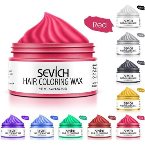 Temporary hair color wax men diy mud One-time Molding Paste Dye cream hair gel for hair coloring styling silver grey