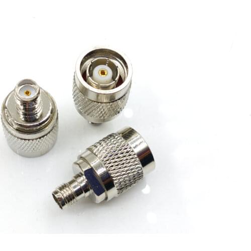 Brass SMA Female Plug to RP-TNC Male Jack Adapter RF Coaxial Connector