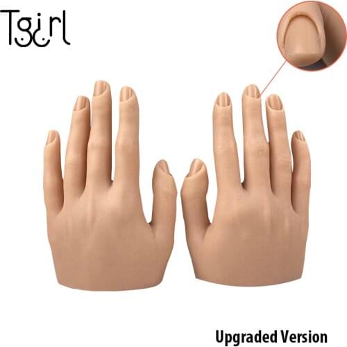 New Practice Hand For Nail Art Adult Mannequin With Flexible Fingers and Moveable Nails