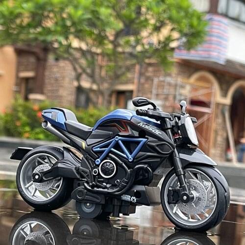 1/12 Ducati Racing Motorcycles Model Simulation Diecasts Alloy Toy Motorcycle Model Metal Sound Light Collection Kids Toys Gift