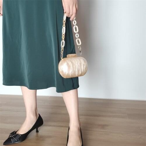 【wonder lamar】2020 round age shape plastic acrylic fashion evening bag bag stock