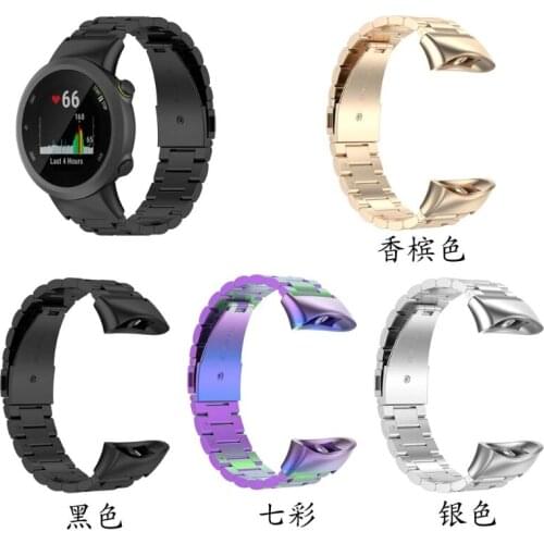 Stainless Steel Watch Band Wrist Strap for -Garmin Forerunner 45 45S Swim 2 N7MC