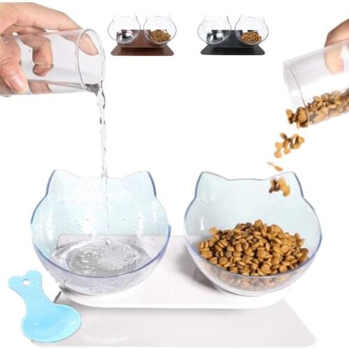 Non-slip Cat Bowl Double Bowls With Raised Stand Pet Food And Water For Cats Dogs Feeders Cat Bowl Pet Supplies