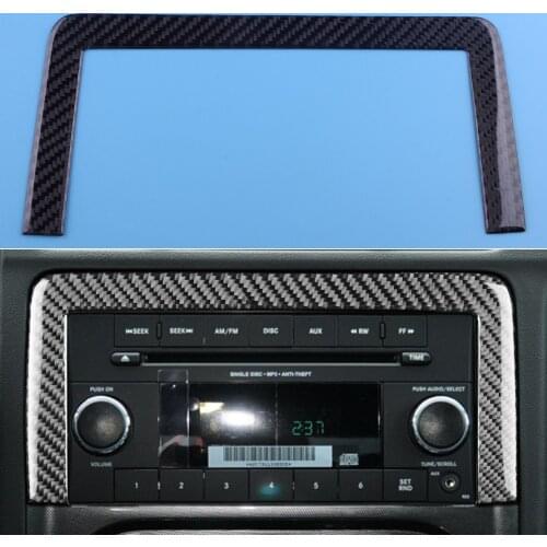 Car Interior GPS Navigation Panel Cover Trim Carbon Fiber Black Fit for Dodge Challenger 2008 2009 2010 2011 2012 2013 2014