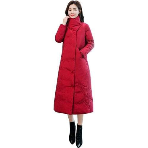 Womens Fashion 2019 New Parkas Coats Plus Size Long Cotton Solid color Jacket Ladies Warm Thicks Winter Parkas Female Outerwear
