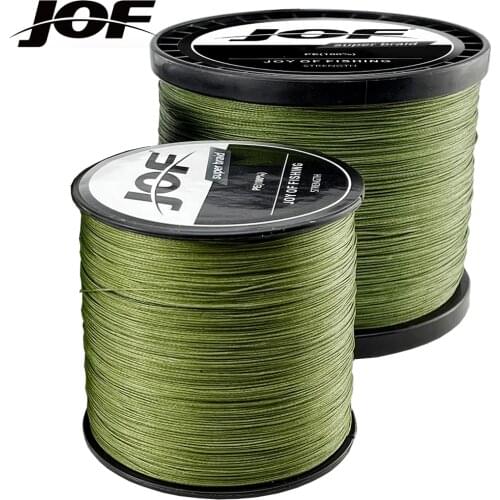 JOF Braided Fishing Line Pesca Carp Multifilament Fly Lure Wire 4 Strands 100% PE Line Saltwater 300M 500M 1000M