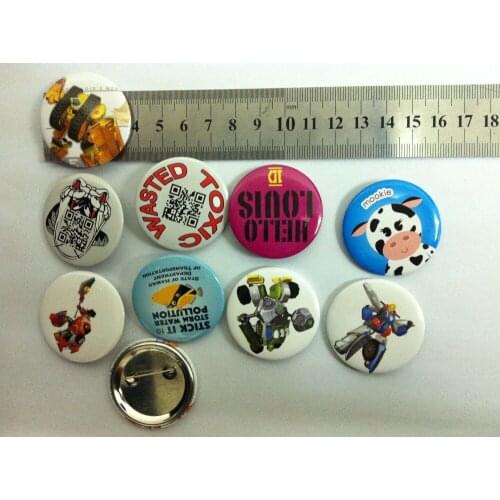 Promotion gifts tinplate button badges custom design Pin Badge 3.8 cm diameter