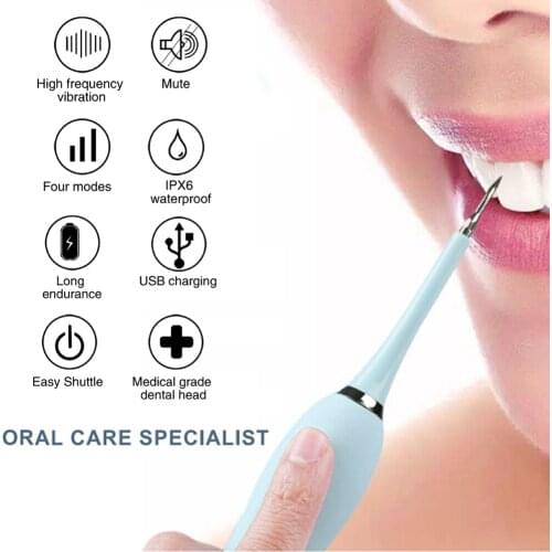 Portable Electric Sonic Dental Scaler Tooth Calculus Remover Tooth Stains Tartar Tool Dentist Teeth Whiten Teeth Health Hygiene