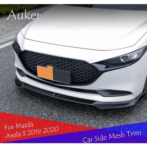 For Mazda 3 Axela 3 2019 2020 Car Racing Grills Front Hood Middle Billet Grille Mesh Trim Styling Cover Car Accessories