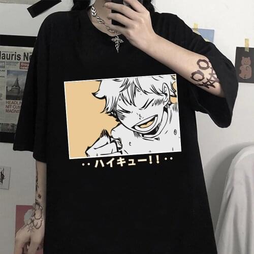 Anime Shirt Haikyuu Hoodies Unisex Kuroo Anime Bokuto Shoyo Volleyball T-shirt Streetwear Shirt Tops