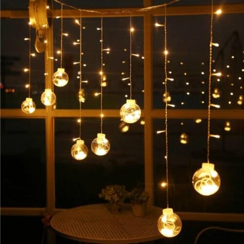 LED Christmas Pendant Light Hanging Lamp Decorative Lighting Fixture Glass Wedding Garden Party Home Decoration Waterproof Art