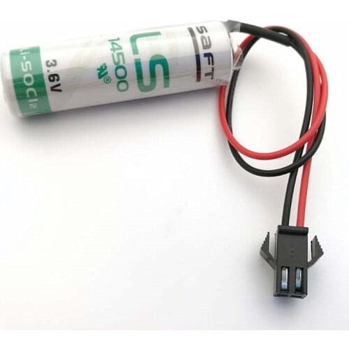 12pcs/lot SAFT LS14500 AA 3.6V 2600MAH Thionyl Chloride Industrial lithium battery plc batteries cell With plug LS 14500