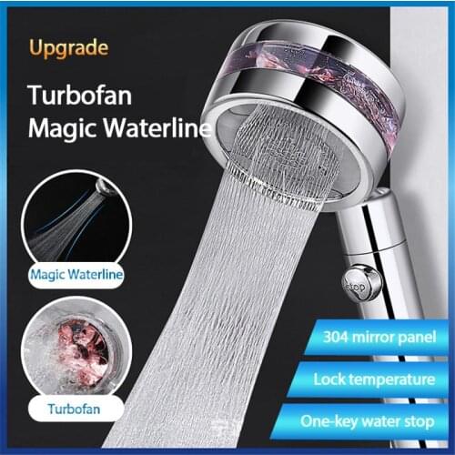 360 Rotated Rainfall Shower Head High Pressure Water Saving Spray Shower Head Bathroom Hand-held Massage Shower Head With Pipe