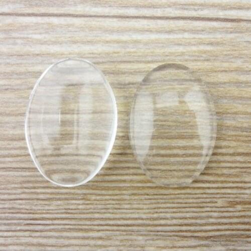 High quality 30 pcs/lot Half Oval 25*18*5mm Time Gem crystal glass for DIY Bottle cap sticker