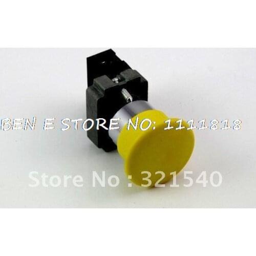 XB2BC51C 1 NO Momentary Mushroom Push Button Switch N/O Yellow