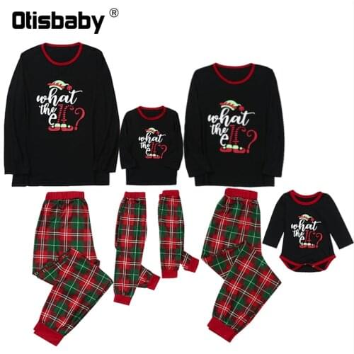 Winter Christmas Family Look Father Mother Kids Baby Girl Boy Pajama Family Matching Outfits Men Women Pajama Hat Clothing Sets