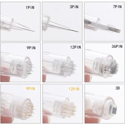 10PCS Screw Tip Needles 1 3 7 9 12 36 Pins Electric Derma MYM Cartridge For Auto Derma Dr. Needle Face Device