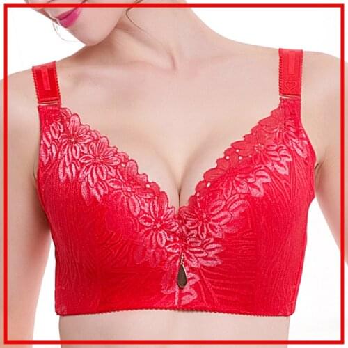 100 pounds fat MM plus fertilizer XL comfort adjustable breathable bra new large cup 110D thin section gathered bra underwear